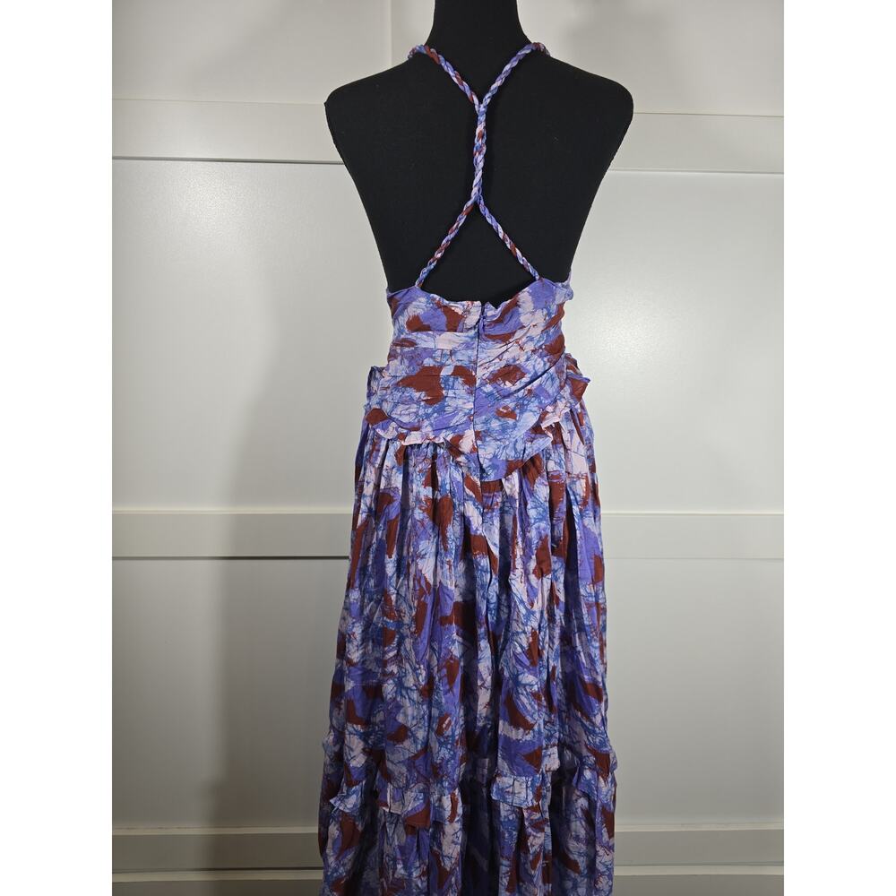 Anthropologie V-Neck A-Line Midi Dress. Size M. Ret $228. Silk & Cotton Blend - Picture 5 of 12